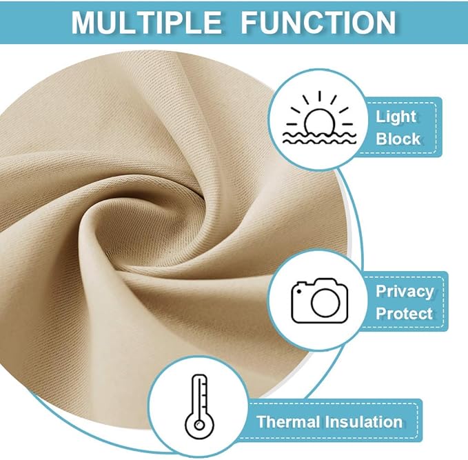 RYB HOME Extra Wide Curtains for Divider Room Separation Soundproof Temporary - Image 7