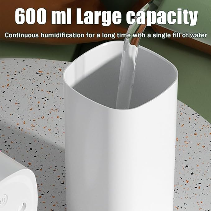 DONGKER Mini Humidifier, 600ml Dual Channels USB Quiet Humidifier - Image 3