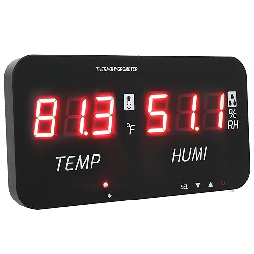 EVTSCAN 12 Inch Large Display Indoor Digital Hygrometer Thermometer, - Image 4