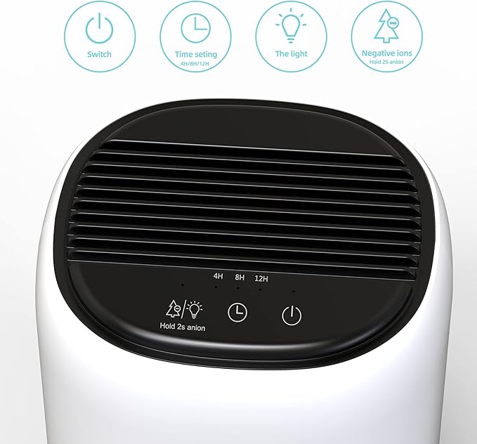 Small Dehumidifiers for Bedroom w/Air Purifying Function, 1000 ml/35 oz for - Image 5