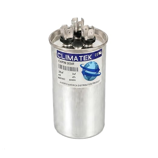 ClimaTek 35 + 3 MFD 370/440 Volt Dual Run Capacitor CAP99-3534R | 35/3 VAC | by ClimaTek