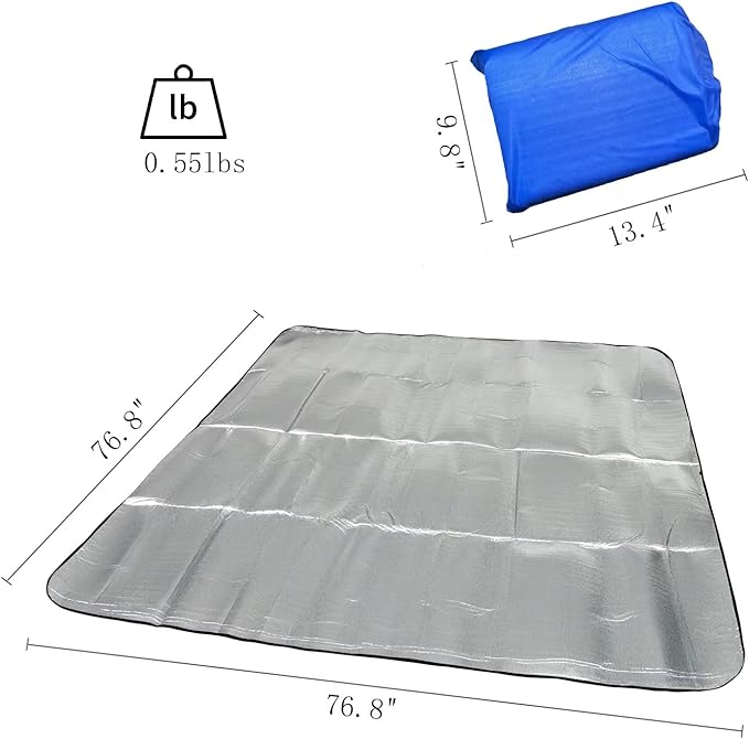 Wind Tour Outdoor Double-Sided Moisture-Proof Aluminum Foil Foam Pad Waterproof - Image 3