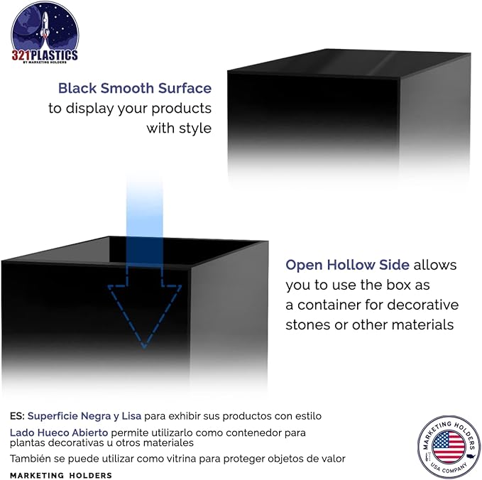 Marketing Holders Glossy Black Acrylic Display Box - Image 4
