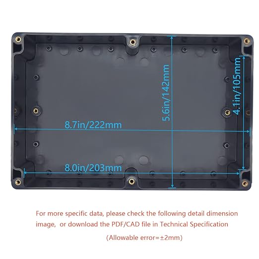 Junction Box, Zulkit Project Box IP65 Waterproof Outdoor Box ABS Plastic - Image 5
