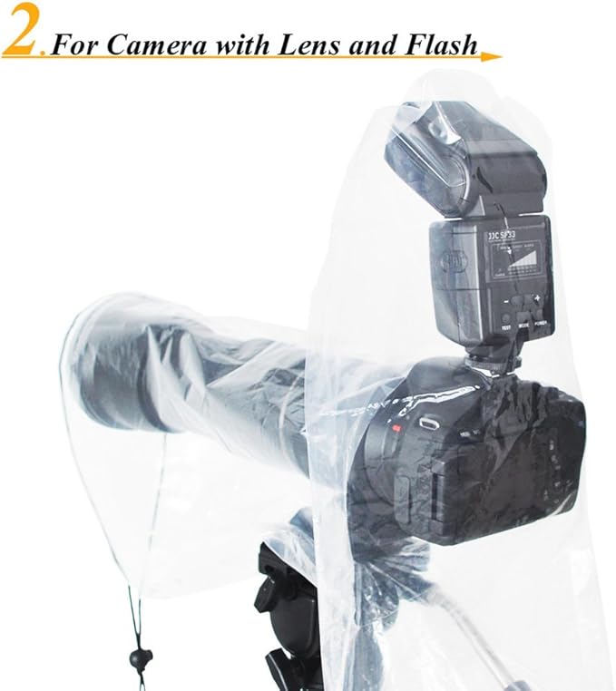 JJC 2 Types DSLR Camera Rain Cover Coat Sleeve Protector - Image 3