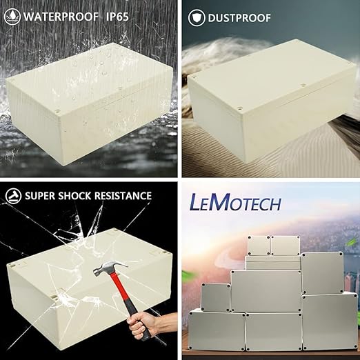 LeMotech Waterproof Dustproof IP65 ABS Plastic Junction Box Universal Electric - Image 7
