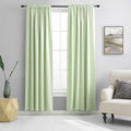 Light Green 80 Inch Length Room Darkening Curtain Panels/Drapes by DONREN