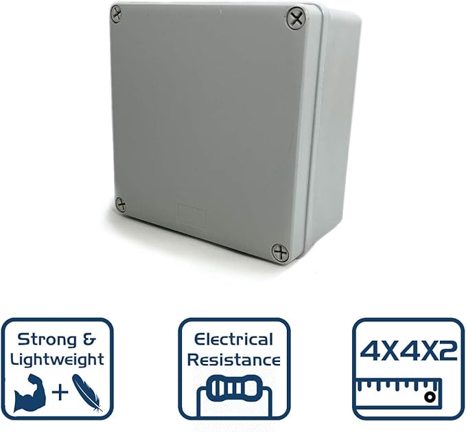 Co. 4" x 4" x 2.4" Weather & Dust Proof PS Plastic Junction Conduit Box - Image 4