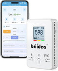 Wireless Indoor Air Quality Monitor, Briidea Bluetooth Portable CO2 Detector by briidea