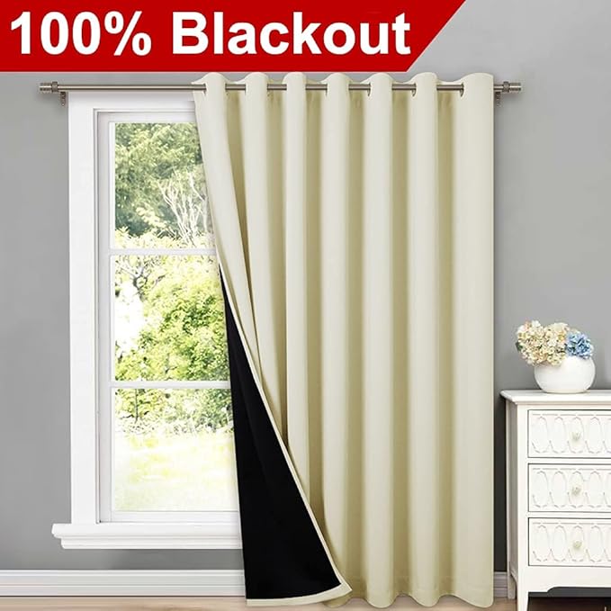 NICETOWN Thermal Insulated 100% Blackout Curtains, Noise Reducing Performance - Image 2