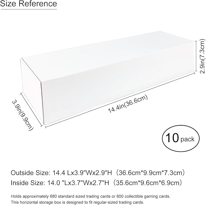 IOKUKI 10-Pack Trading-Card Storage Box, 14.4 INCH Horizontal - Image 8