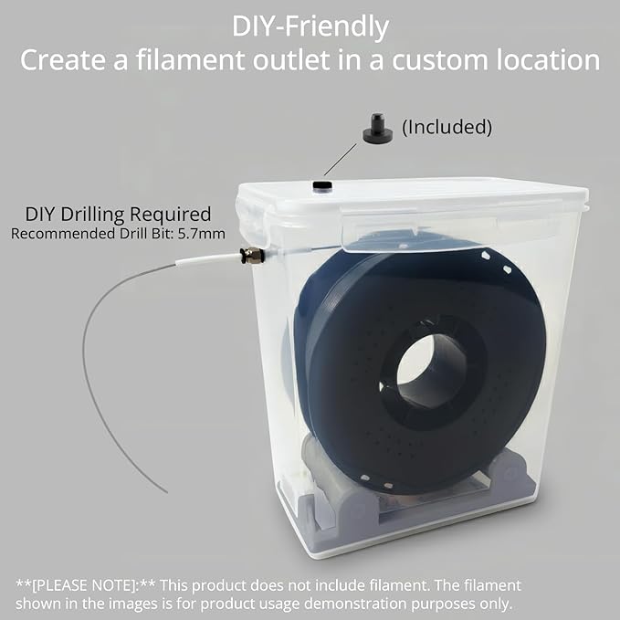 3 Sets 3D Printing Filament Storage Box, 5.8L Dryer Box Continuous Filament - Image 8