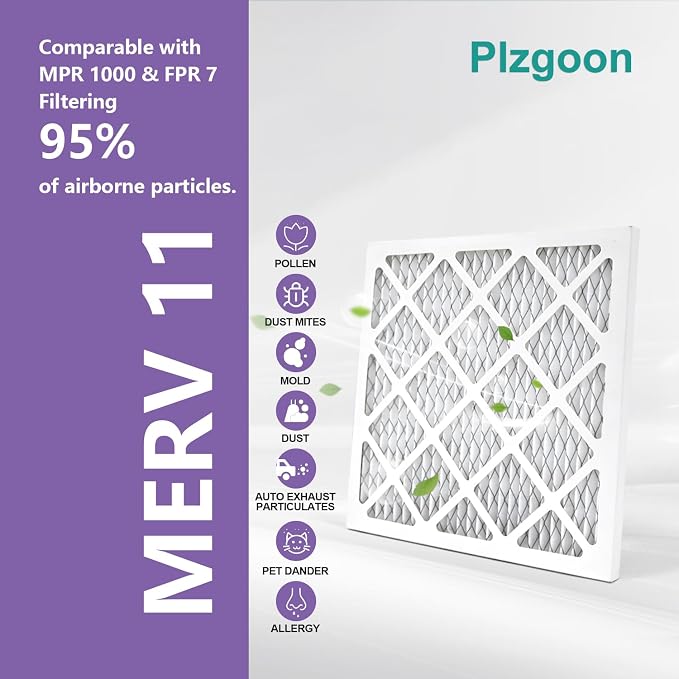 14x14x1 Air Filter MERV 11 MPR 1000 HVAC Pleated A/C Furnace Filters Compatible - Image 3