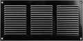 Vent Systems 12'' x 6'' Inch Black Metal Vent Duct Cover by VentSystems