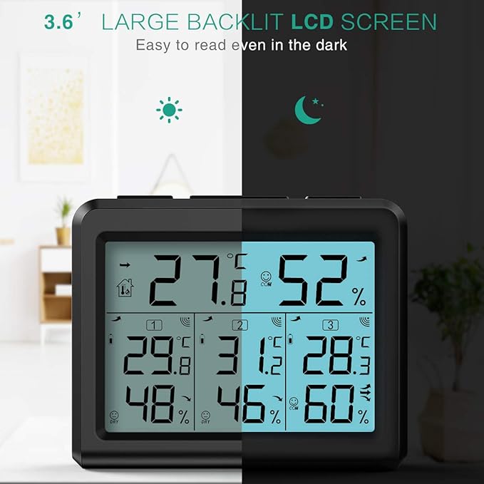ORIA Indoor Outdoor Thermometer, Digital Hygrometer Thermometer - Image 2