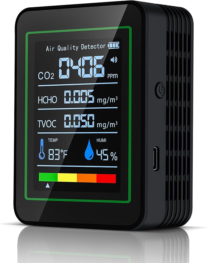 Indoor Air Quality Monitor, LXIANGN 5 in 1 Professional Air Quality Detector by LXIANGN