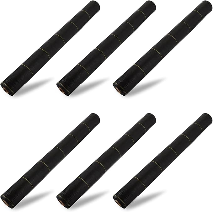 DeWitt 6-Pack Sunbelt Weed Barrier Fabric 3.2 oz, 6 x 300 Feet – Heavy-Duty by DeWitt