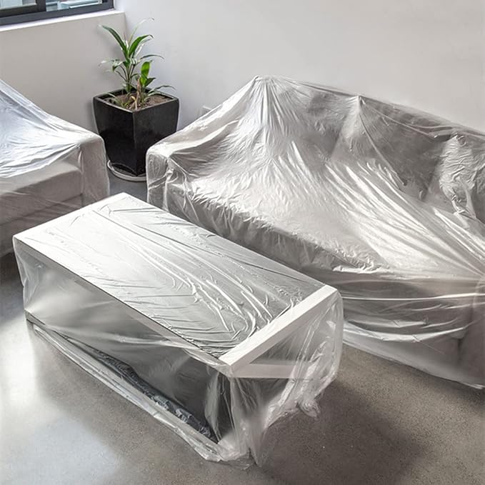 Plastic Poly Sheeting 13 ft X 66 ft Carpet Protection Film Floor and Surface - Image 5