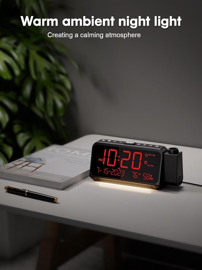 ROCAM Projection Clock for Bedroom, Digital Clock - Image 8