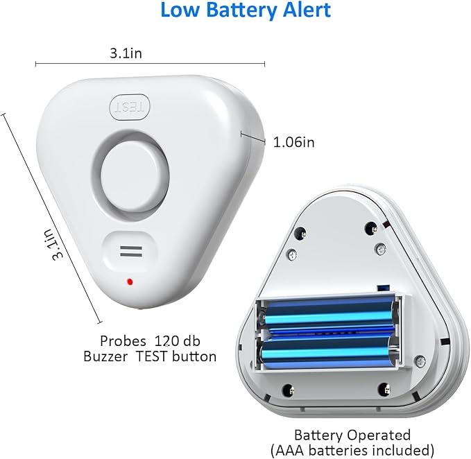 Stechro Water Leak Detector, 120dB Water Sensor Alarm, Water Leakage Detection - Image 2