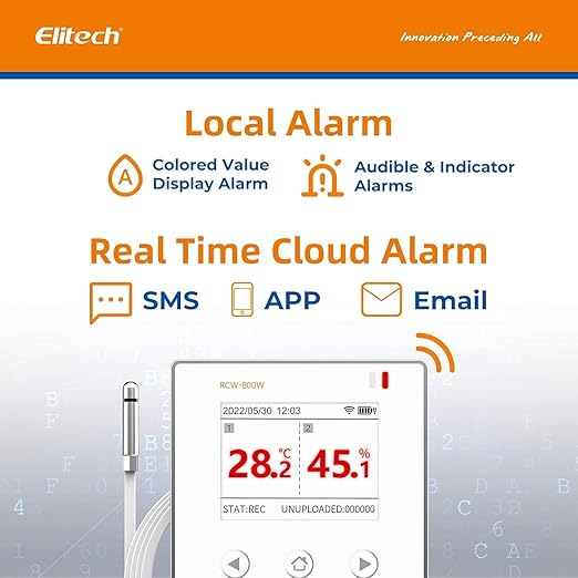 Elitech WiFi Digital Temperature Humidity Data Logger, 2.4GHz/5GHz WiFi Remote - Image 3