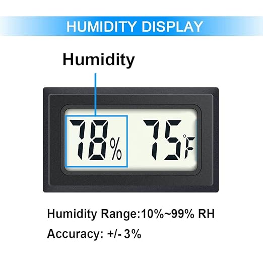 2 Pack Mini Digital Hygrometer Thermometer Gauge, Indoor Outdoor Temperature - Image 2