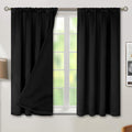BGment Black Blackout Curtains for Bedroom 2 Panels, Rod Pocket Bedroom by BGment