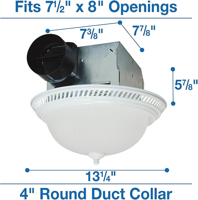 Air King DRLC703 Decorative Round Quiet Exhaust Bath Fan - Image 6