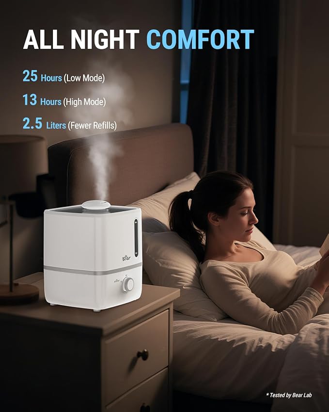 Bear Humidifiers for Bedroom, 2.5L Cool Mist Humidifiers and Oil Diffuser - Image 2