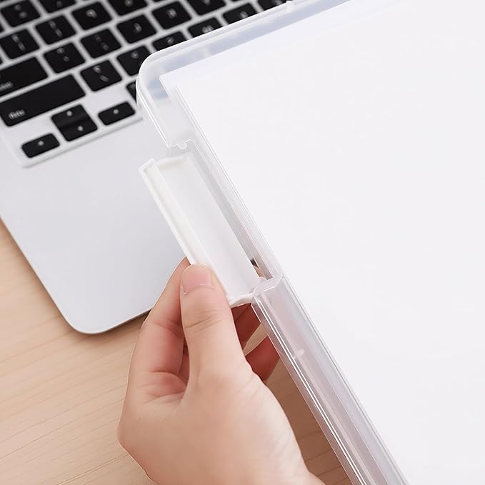 4 Pcs Clear A4 File Storage Boxes - Image 5