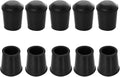 10 PCS Black Round Rubber Chair Leg Caps Tips, Vinyl Rubber End Kits, Soft by Zinkebol