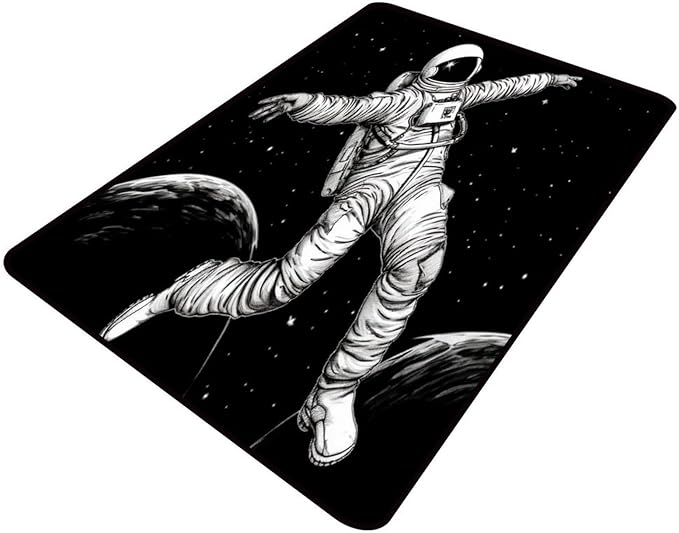 Floor Covering, Spacewalk Pattern Printing Moisture Barrier Area Rugs Fade by Snarena
