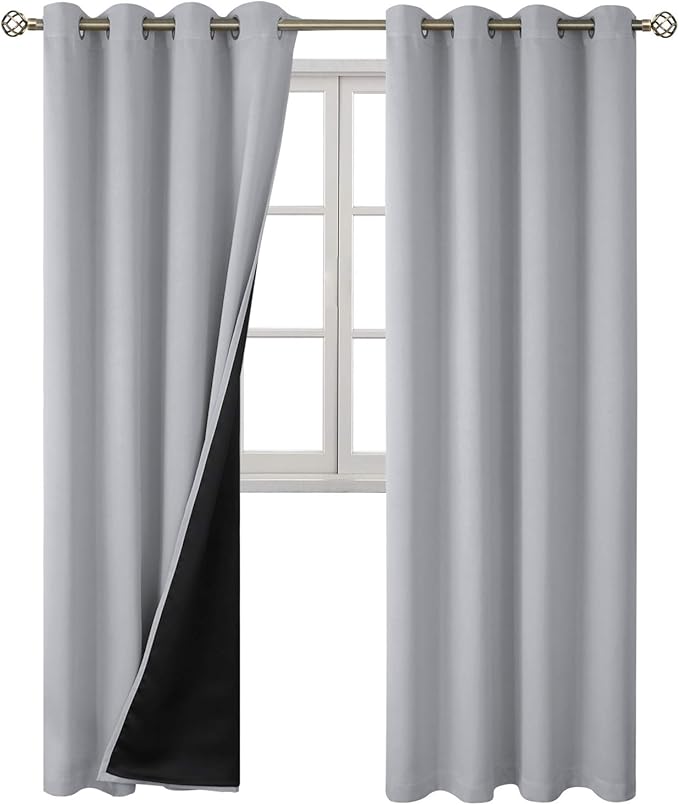BGment Light Grey Blackout Curtains 95 Inches Long 2 Panels Set - Image 8