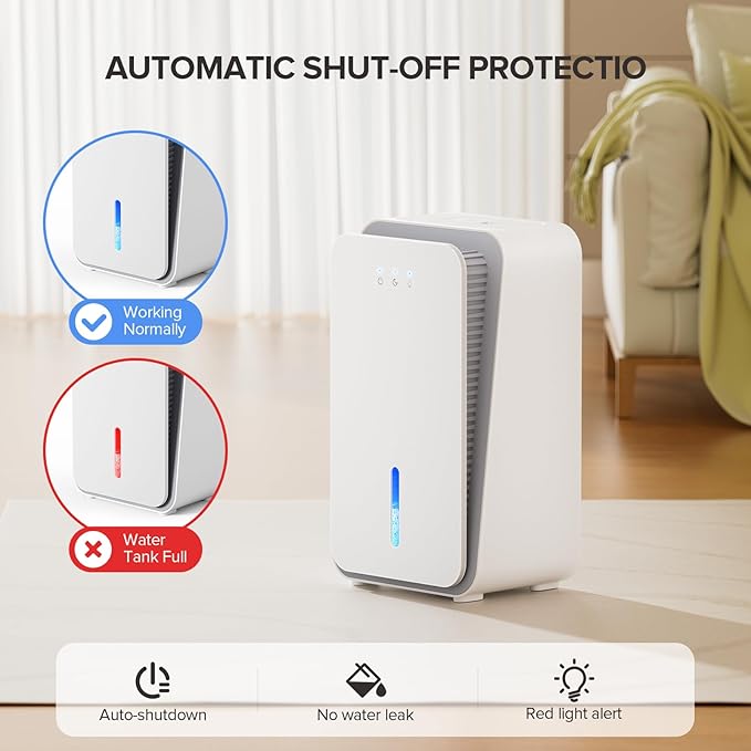 Dehumidifier for Home, 1000 sq.ft Dehumidifier for Basement Bathroom Bedroom - Image 6