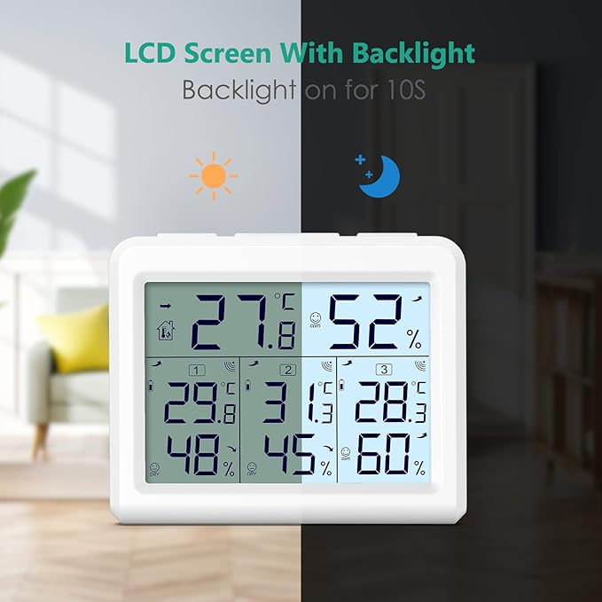 ORIA Indoor Outdoor Thermometer, Digital Hygrometer Thermometer, Wireless - Image 5