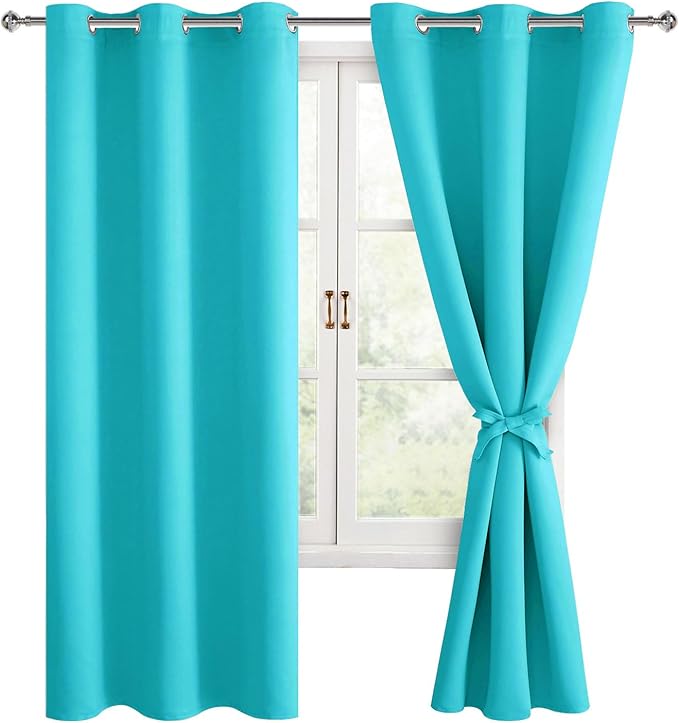 Hiasan Blackout Curtains for Bedroom, 38 x 63 Inches Length by Hiasan