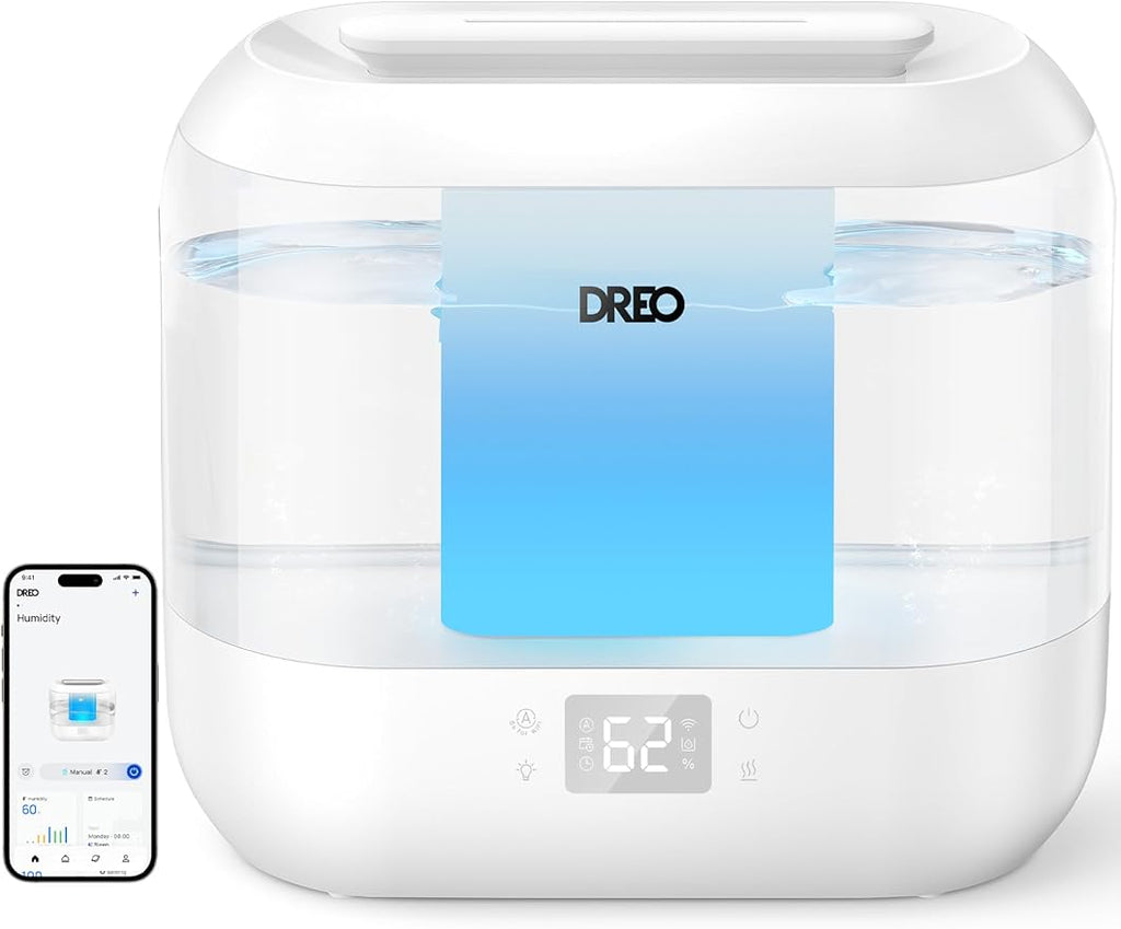 Dreo Smart Humidifiers for Bedroom, Top Fill 4L Supersized Humidifier Large Room by DREO