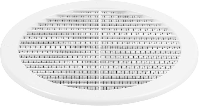 50-Pack 8" Round Air Vent Cover – White Plastic Soffit Air Vent Deflector - Image 8