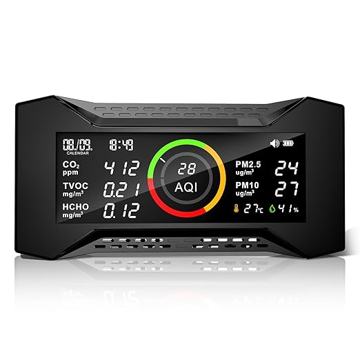Air Quality Monitor Indoor, Simbow CF-20 8-in-1 CO2 Monitor Air Quality Tester by Simbow