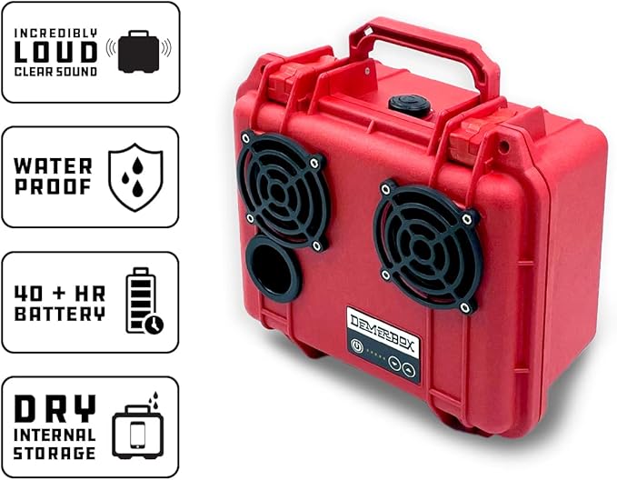 DemerBox: Waterproof, and Rugged Outdoor Bluetooth Speakers. Loud Sound + Deep - Image 4