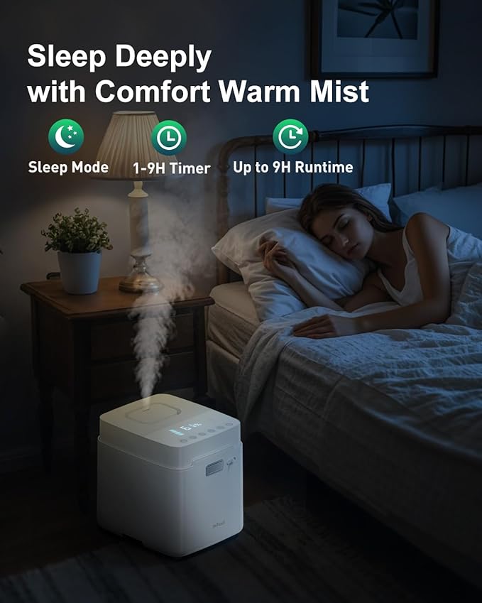 Mifasol Stainless Steel Humidifier, 3.3L/0.87Gal Steam Humidifier Large Room up - Image 7