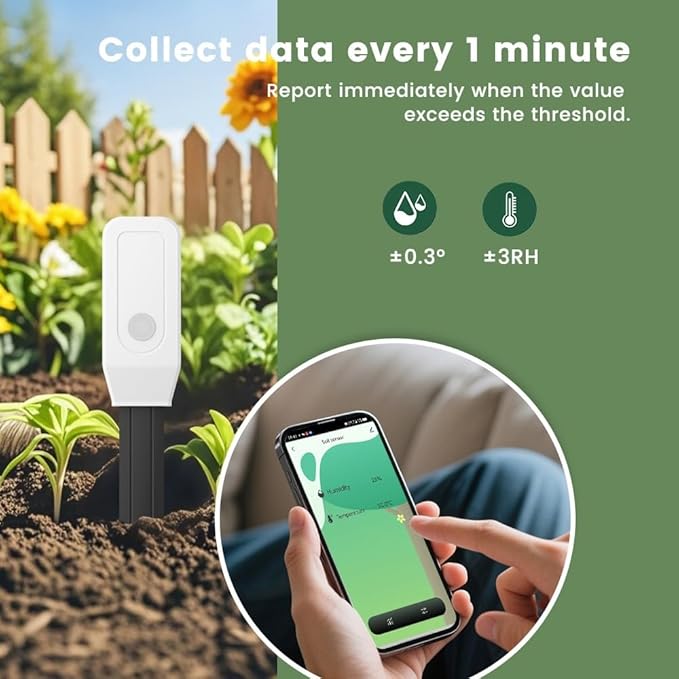 Zigbee Smart Soil Sensor, Temperature and Moisture Meter - Image 3