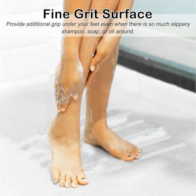 S&X Non-Slip Stickers for Bathtubs & Showers 24-Pack Waterproof Safety Strips - Image 2
