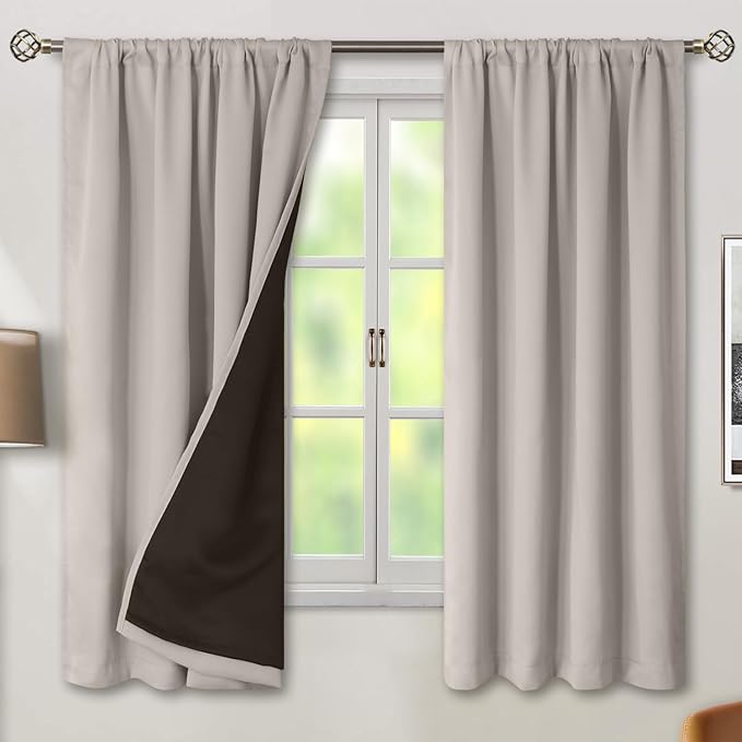 BGment Full Blackout Curtains for Bedroom 63 Inch Length 2 Panels Set, Thermal by BGment