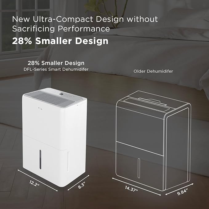 TCL 3000 Sq. Ft. Smart Dehumidifier, Energy Star Most Efficient, Ultra-Compact - Image 4