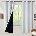BGment Greyish White 100% Blackout Curtains by BGment