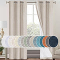 PrinceDeco Primitive Textured Linen 100% Blackout Curtains by PrinceDeco