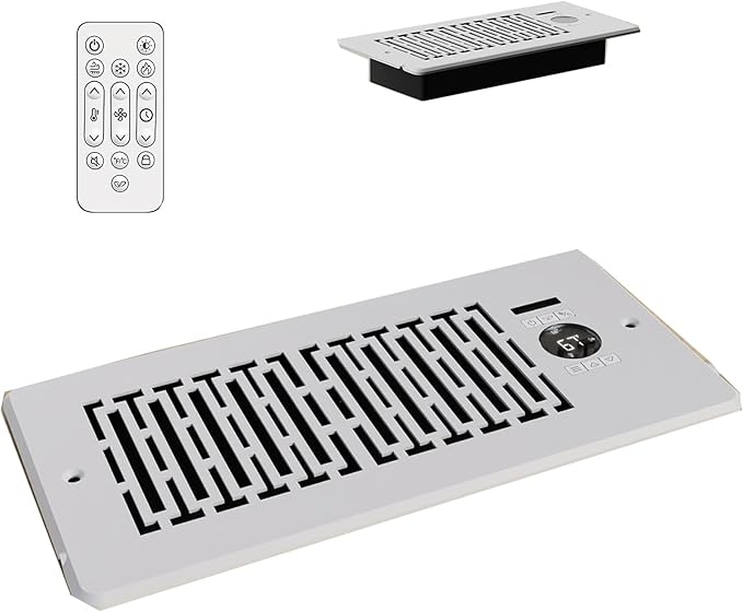 Register Booster Fan for 4"x10", 10-Speed Smart Vent Fan, Improves Heating and by MOTCTQVD