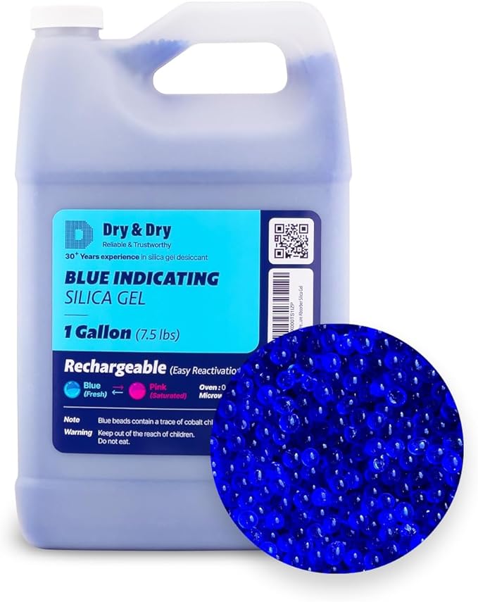 Dry & Dry Blue Indicating Silica Gel Beads by DryDry