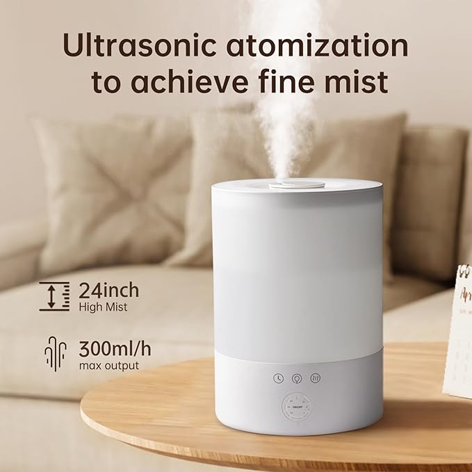 YOGIN Humidifiers for Bedroom Large room, Top fill 2.5L Ultrasonic cool mist - Image 4